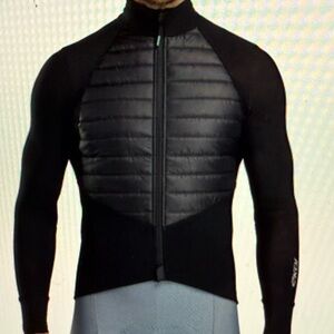 Ekoi Men’s Thermal Puffer Cycling Jacket - insulated & water repellant